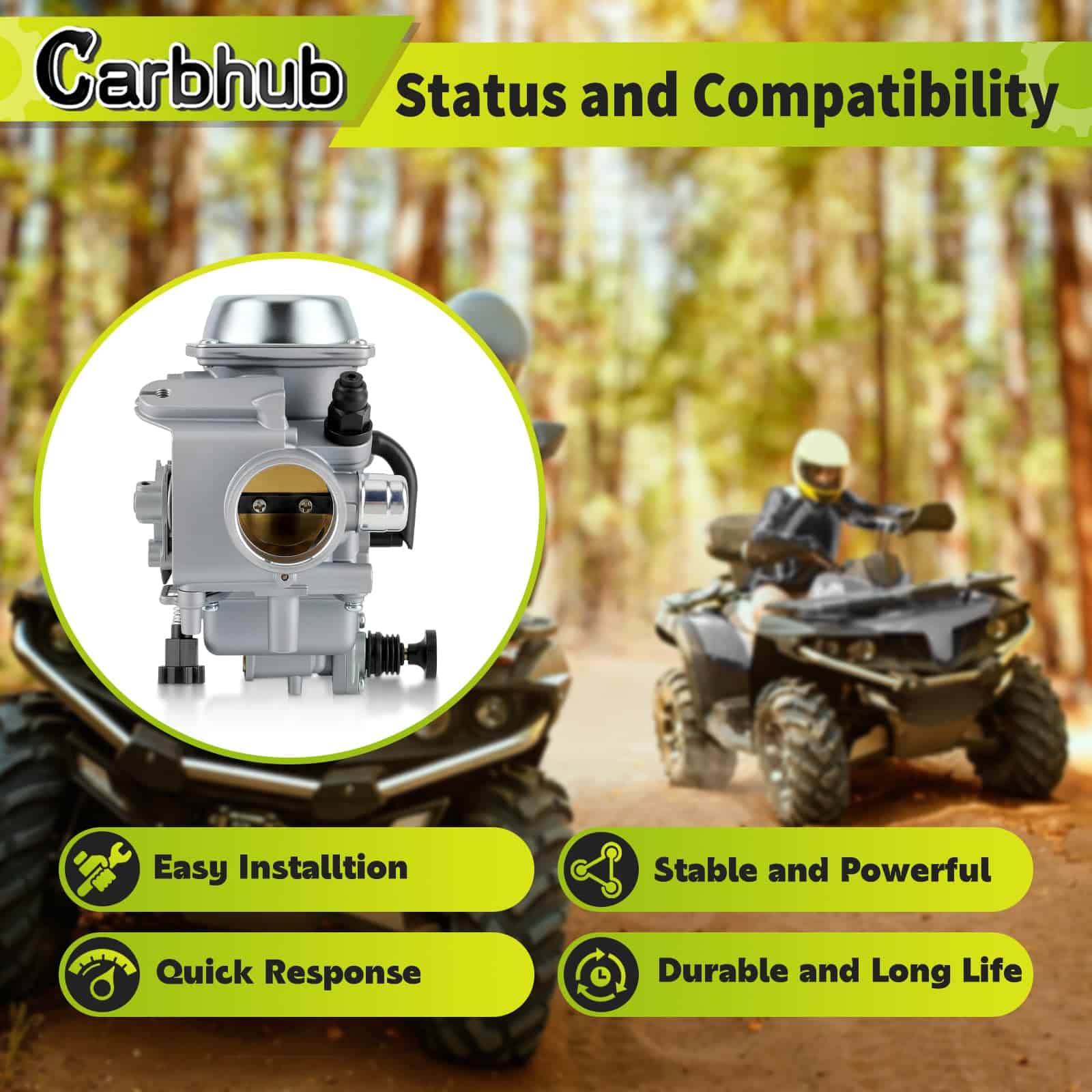 Carburador Carbhub para Honda Fourtrax 300 350 Foreman 400 - Imagen 3