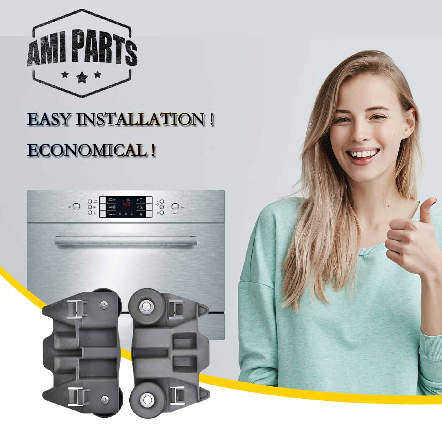 AMI PARTS W10195417V WPW10195417V 4 Packs Ruedas - Imagen 8