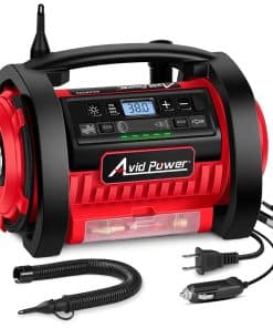 Inflador de neumáticos portátil AVID POWER, -rojo