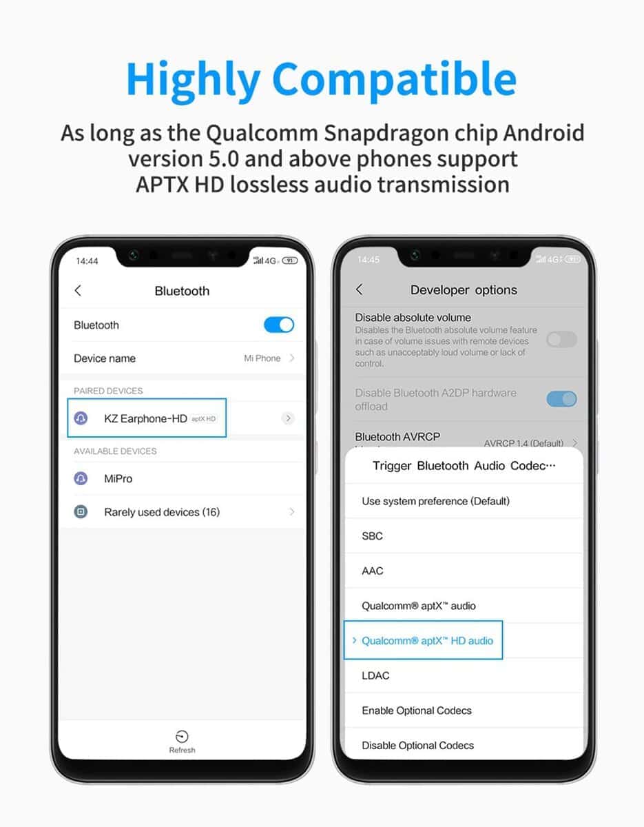 Audífonos/auriculares inalámbricos Bluetooth HD erjigo KZ - Imagen 10