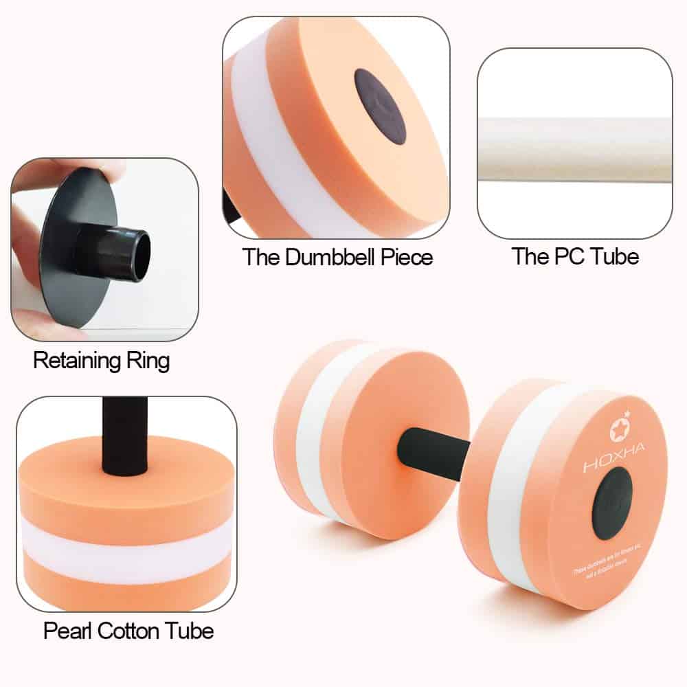 Mancuernas acuáticas, juego de 2 mancuernas de ejercicios - Imagen 4