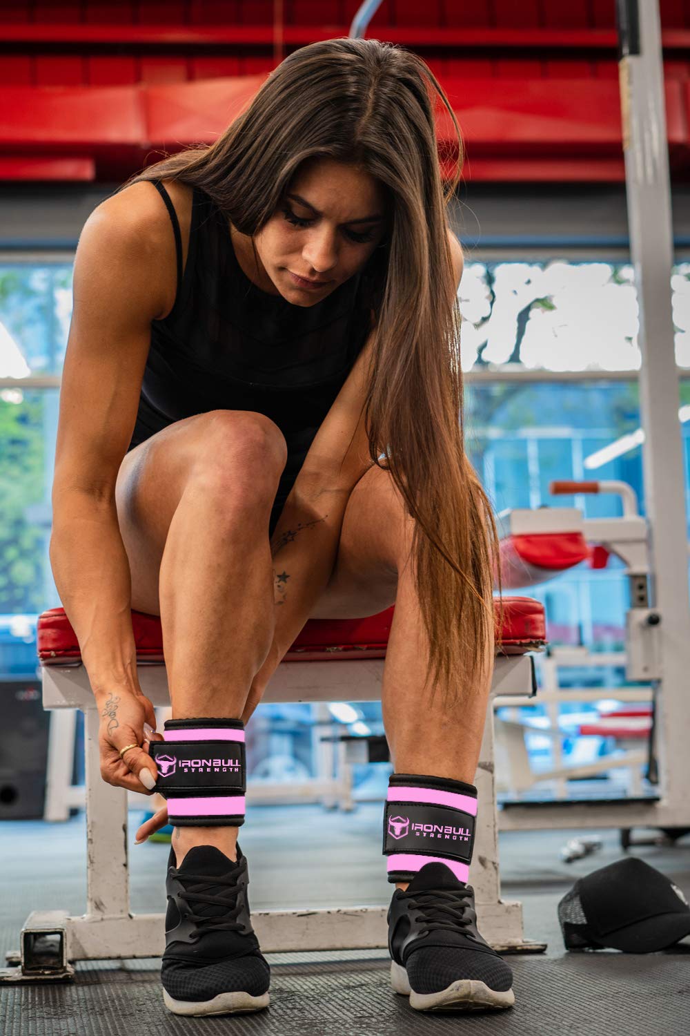 Iron Bull Strength Tobilleras para Máquinas de -Rosado - Imagen 6