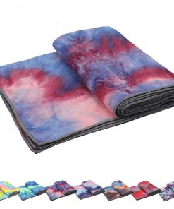 Toalla de Yoga Antideslizante, Toalla de Yoga -Rosa y Azul y