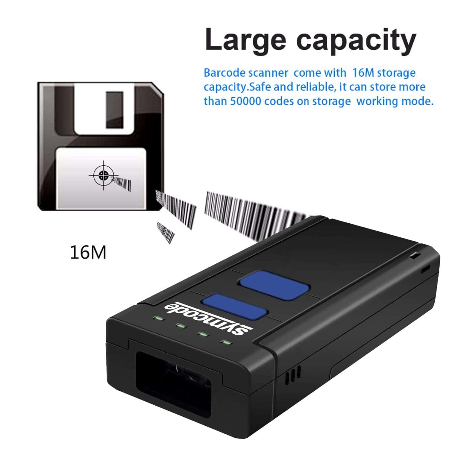 Escáner de Código de Barras Bluetooth QR 2D Symcode, Mini - Imagen 6