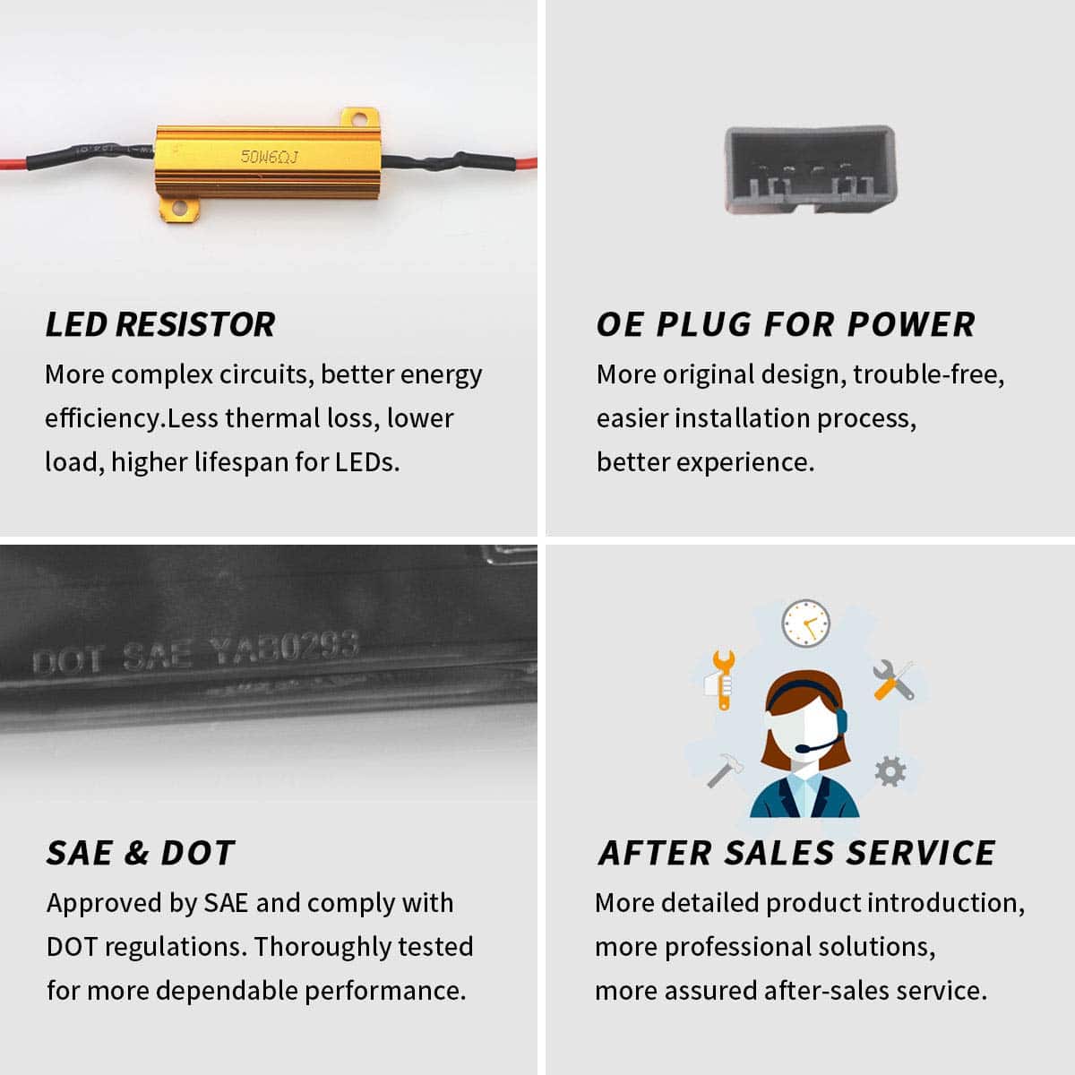 YUANZHENG Juego de Luces Traseras LED Completas para [ - Imagen 10