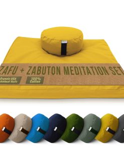 Set de Cojín de Meditación - Cojín Redondo Zafu de Espiga