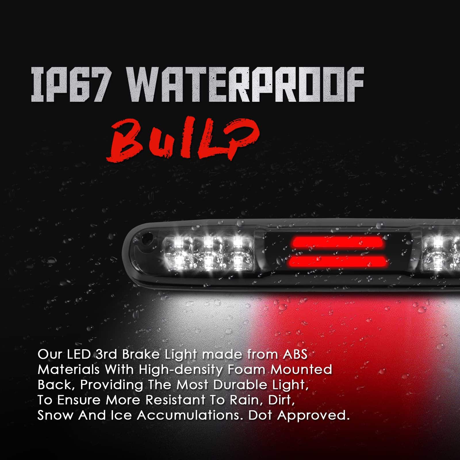 KOMAS 3rd Third Tail Rear Brake Light Replacement For 2007 - Imagen 5