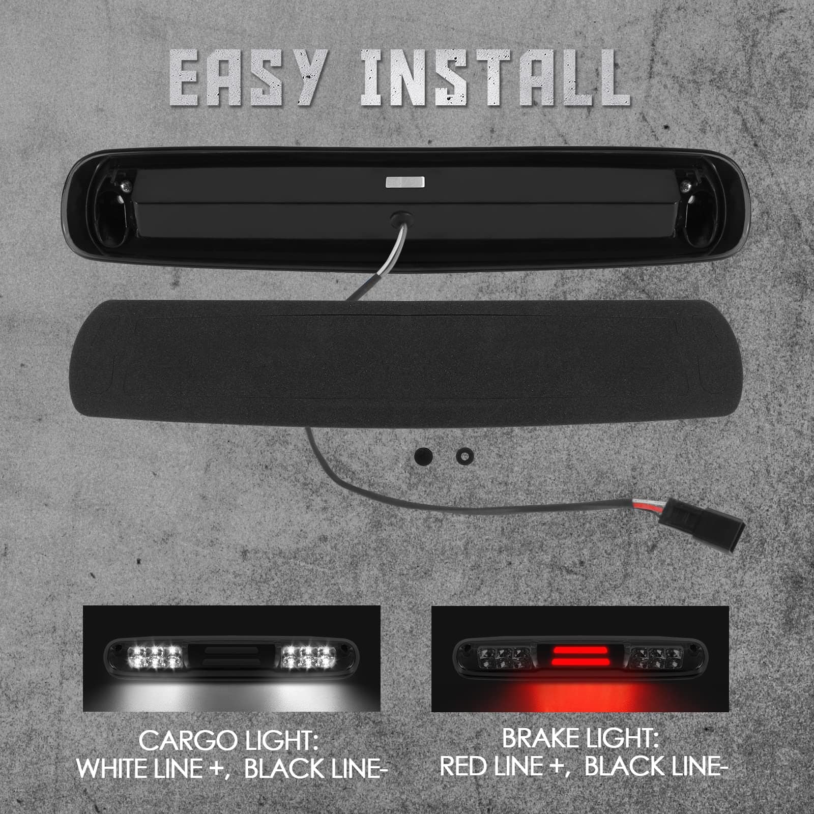 KOMAS 3rd Third Tail Rear Brake Light Replacement For 2007 - Imagen 8