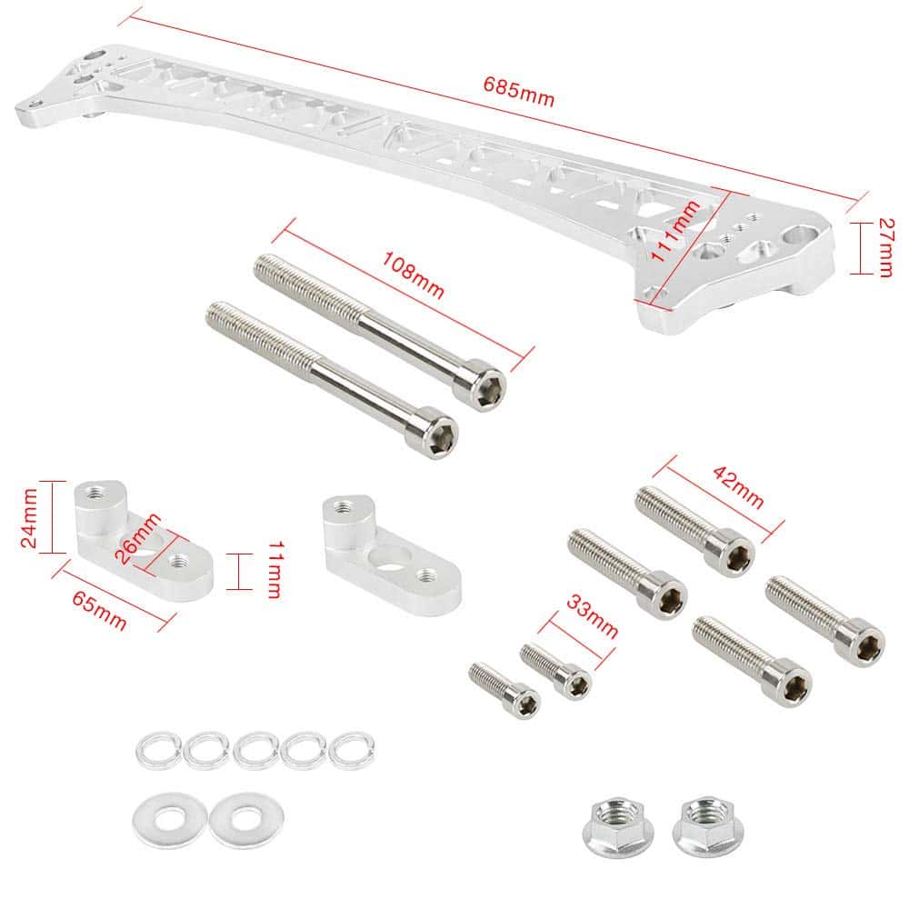 Barra de soporte de subframe trasera de aluminio PTNHZ - Imagen 6