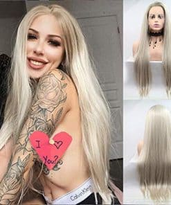 Pelucas rubias delanteras de encaje para mujeres Raíces