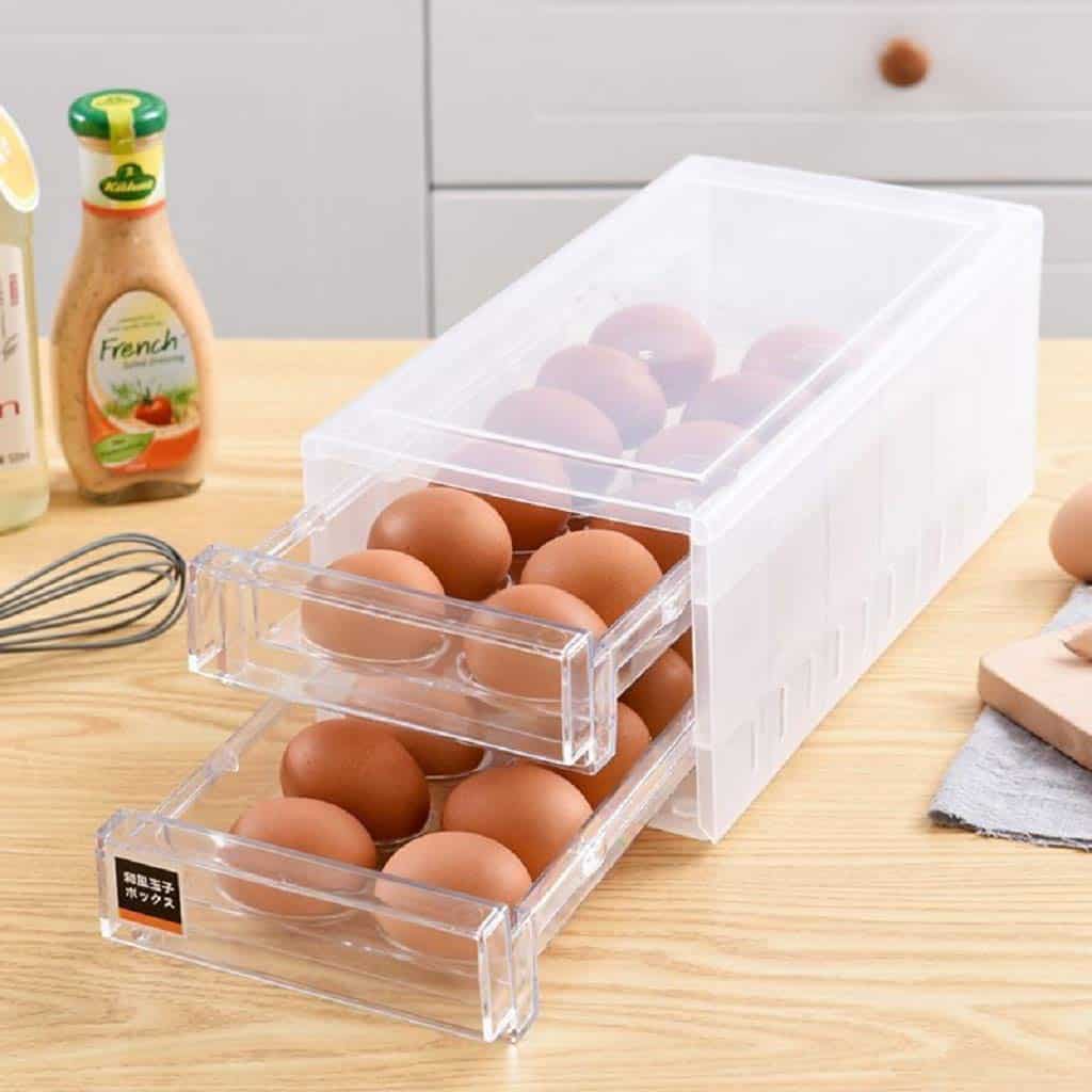 Caja de Almacenamiento de Huevos de 24 Rejillas Tipo Cajón