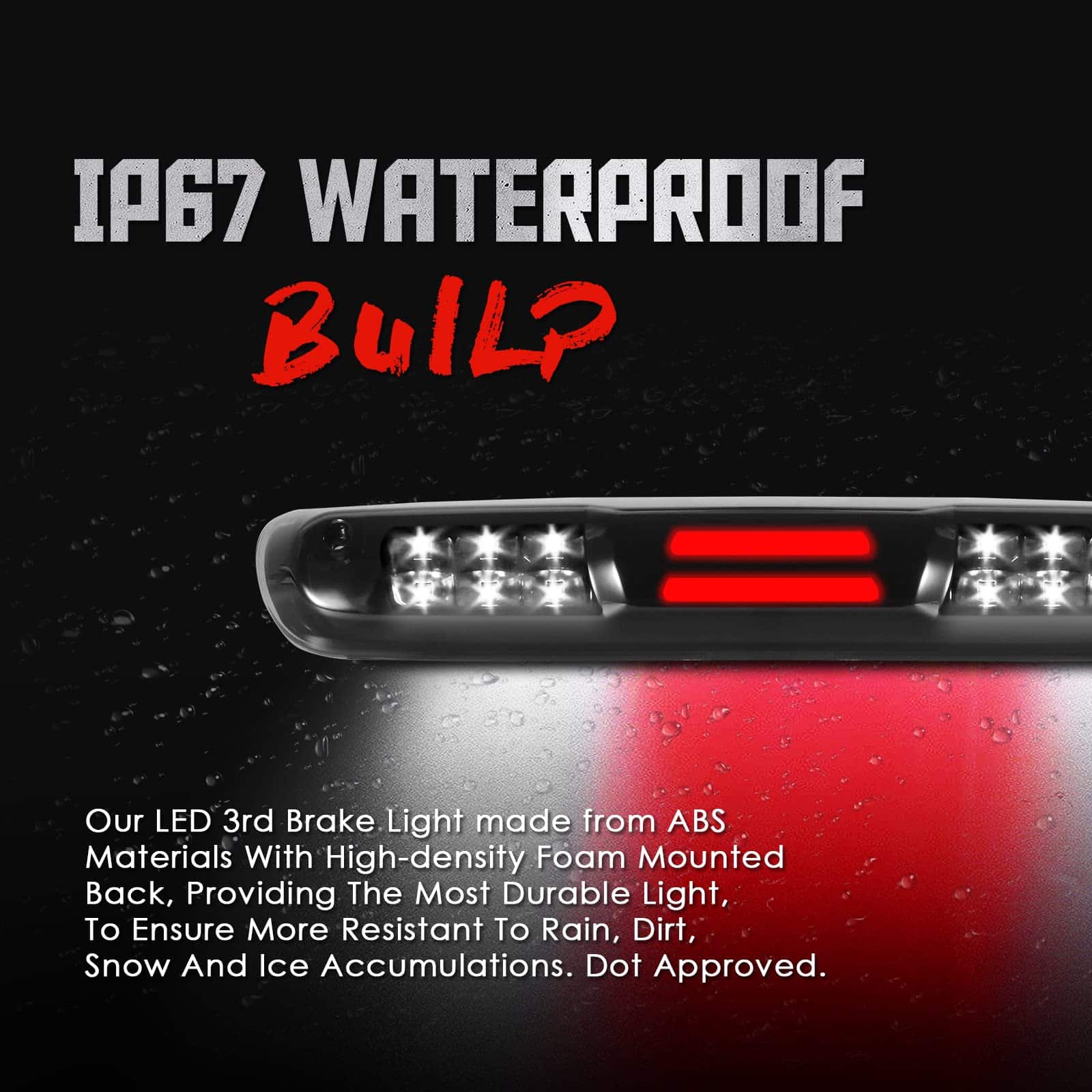 KOMAS 3ra Tercera Luz de Freno Trasera de Repuesto Para - Imagen 5