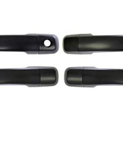 Manija de puerta exterior negra sin pintar -