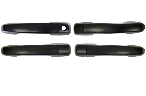 Manija de puerta exterior negra sin pintar -