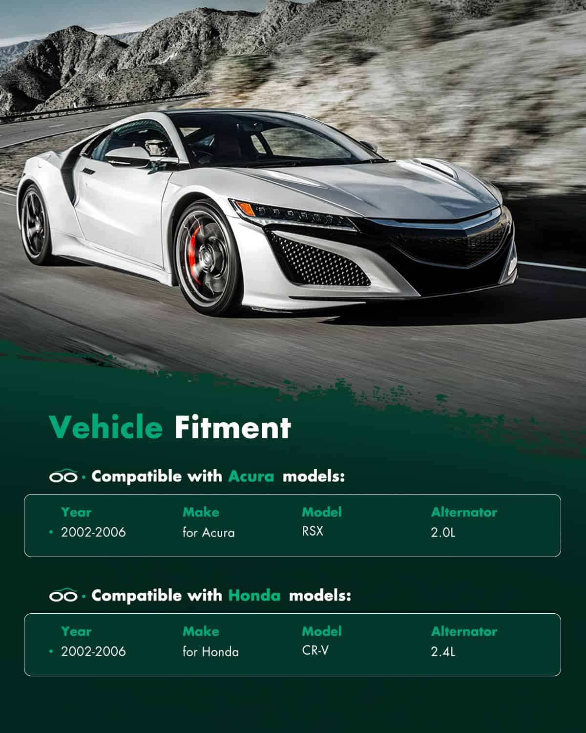 Alternador SCITOO para Acura RSX 2002-2006, Honda CR-V - Imagen 7