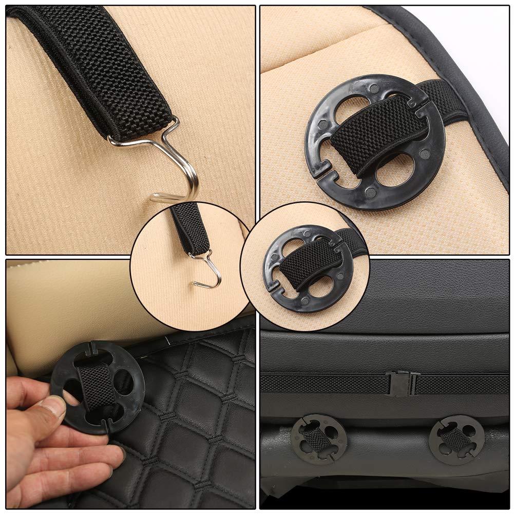 1 Par de Fundas de Asiento de Coche de PU Black Panther, - Imagen 6