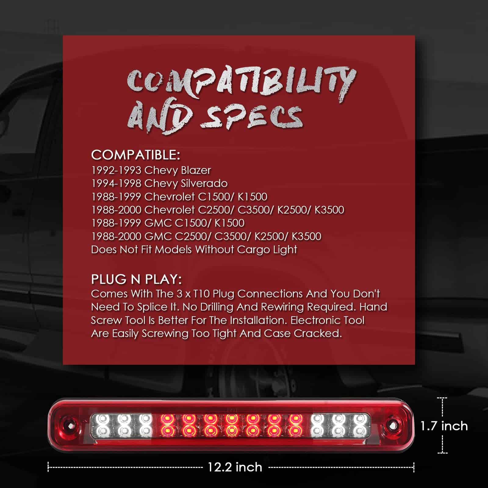 3ra Tercera Luz de Stop de Freno Trasera de Repuesto para - Imagen 9