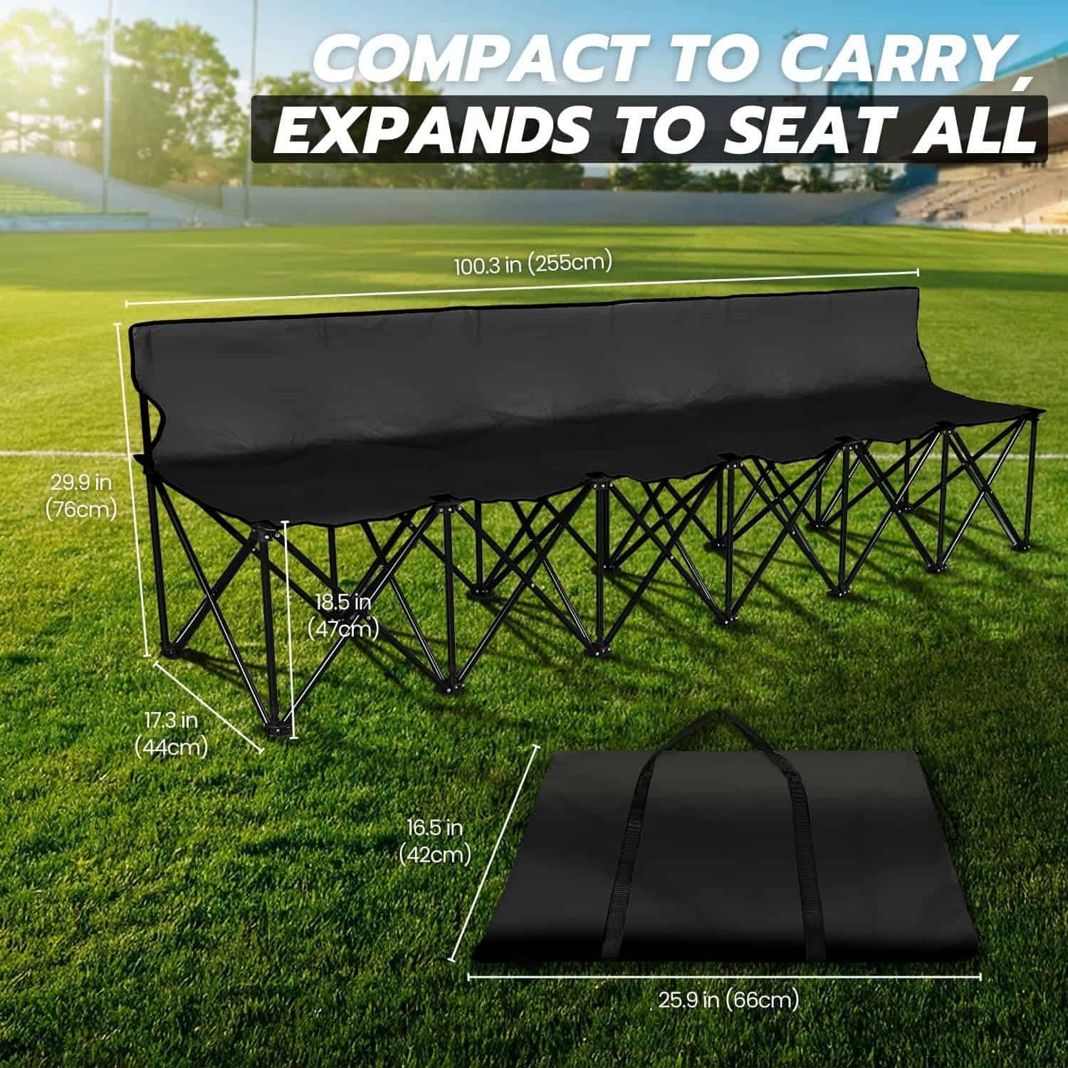 Banca Plegable Portátil Flexzion, 6 Asientos, Banca de - Imagen 3