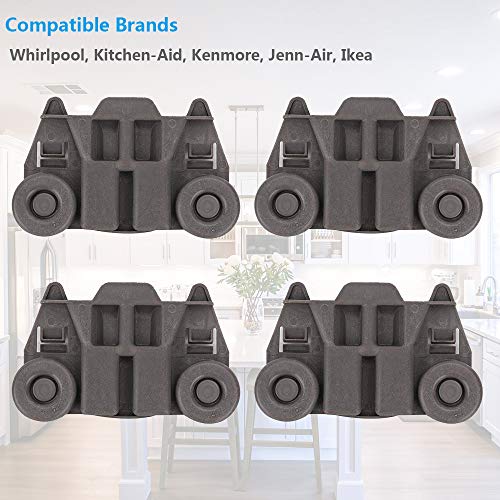 WPW10195417 Juego de 4 Ruedas Mejoradas para Lavavajillas - Imagen 6