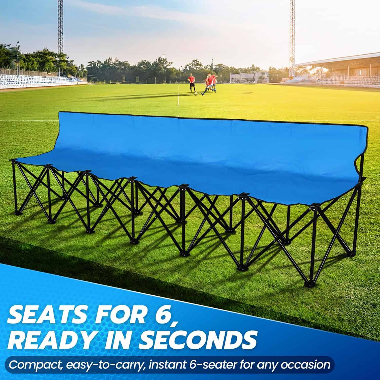 Banca Plegable Portátil Flexzion, 6 Asientos, Banquillo de - Imagen 4