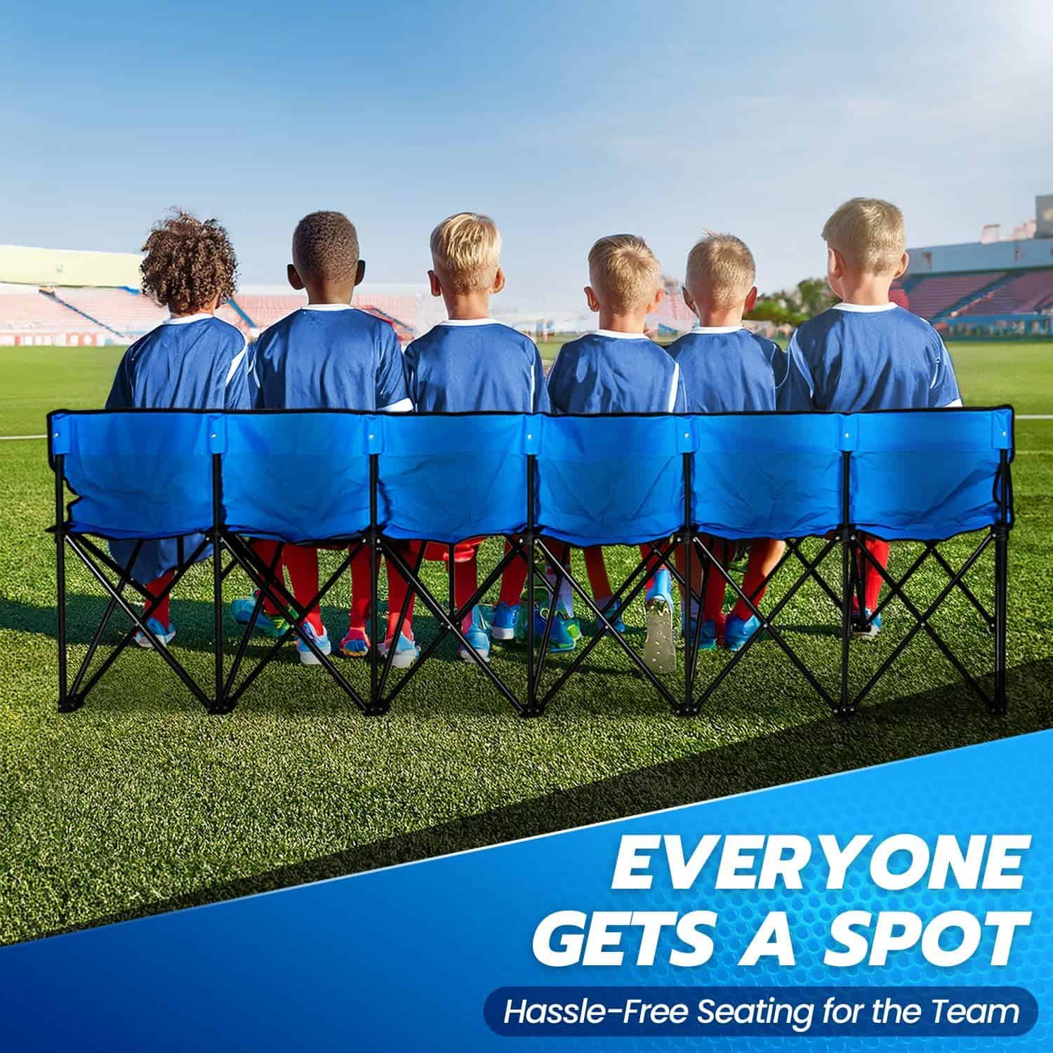 Banca Plegable Portátil Flexzion, 6 Asientos, Banquillo de - Imagen 5