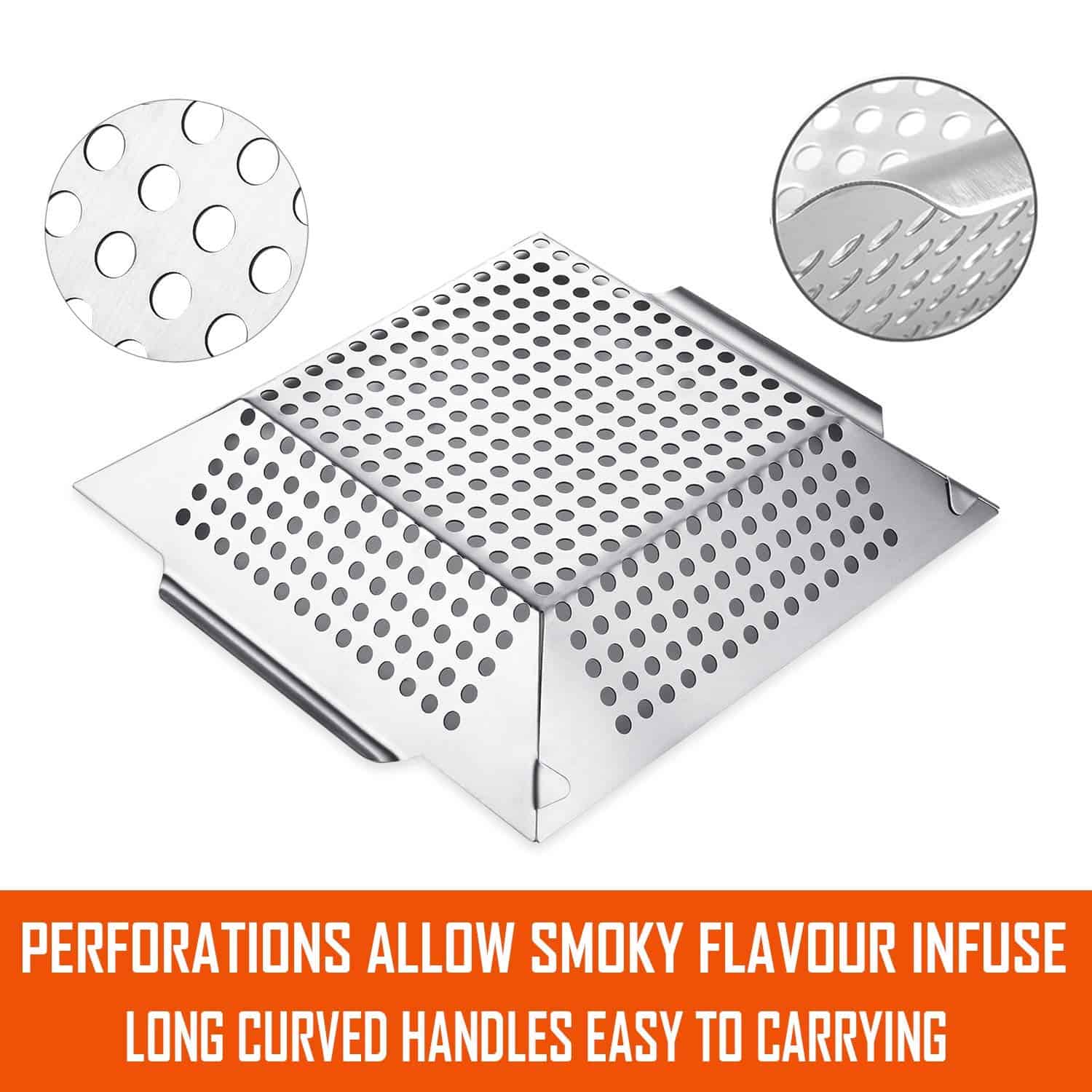 3 Pack Canastas de Parrilla para Asar al Aire Libre, - Imagen 5