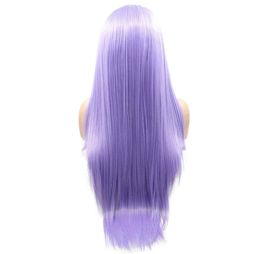 Pelucas Frontales de Encaje Sintético Morado para Mujeres - Imagen 6