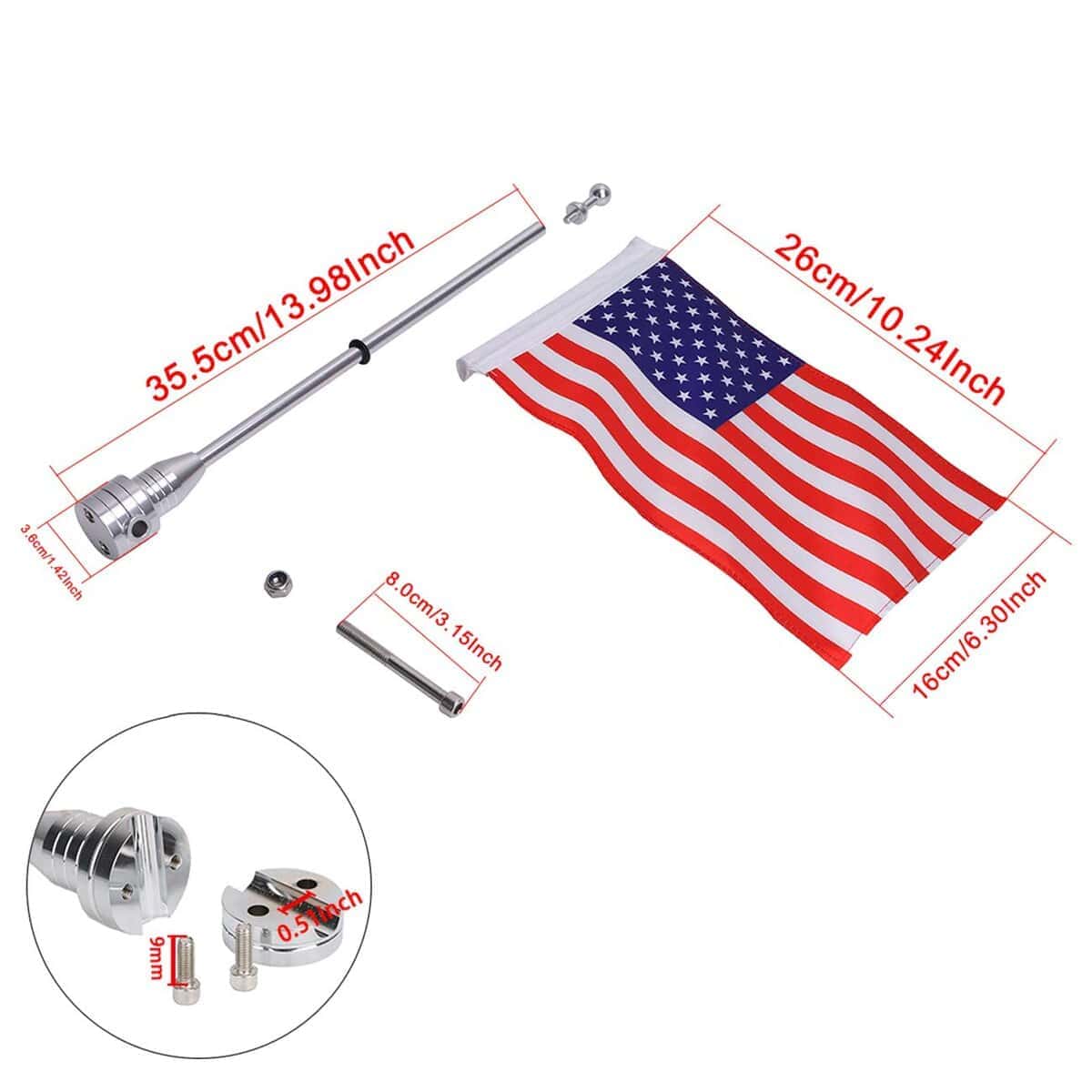 MASION Vivid Color 2 Bandera de Estados Unidos 2 Bandera - Imagen 4