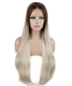 Pelucas de Encaje Sintético Lushy Rectas Extra Largas Raíz