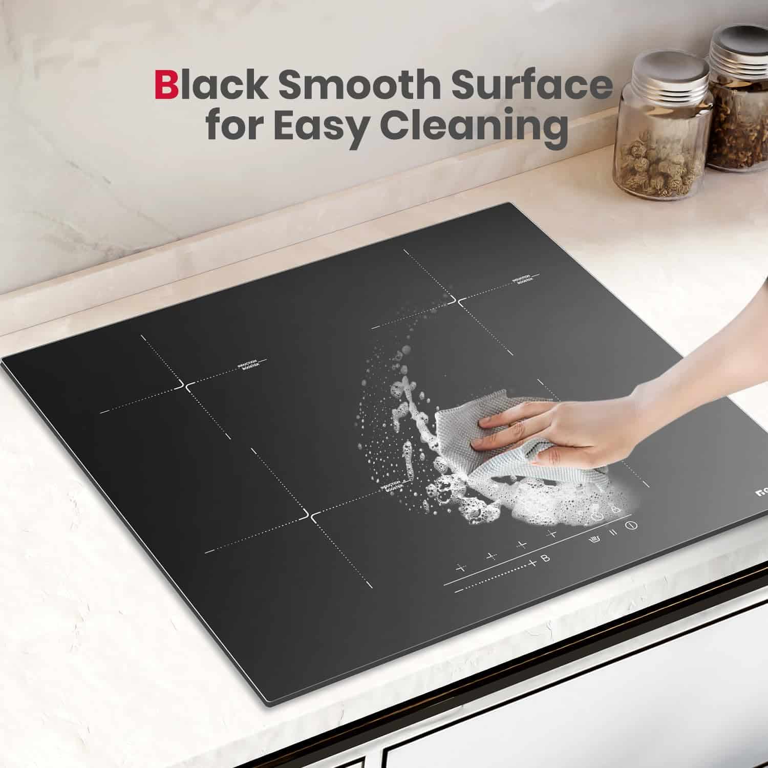 GASLAND Placa de Inducción de 24 Pulgadas con 4 Quemadores, - Imagen 8