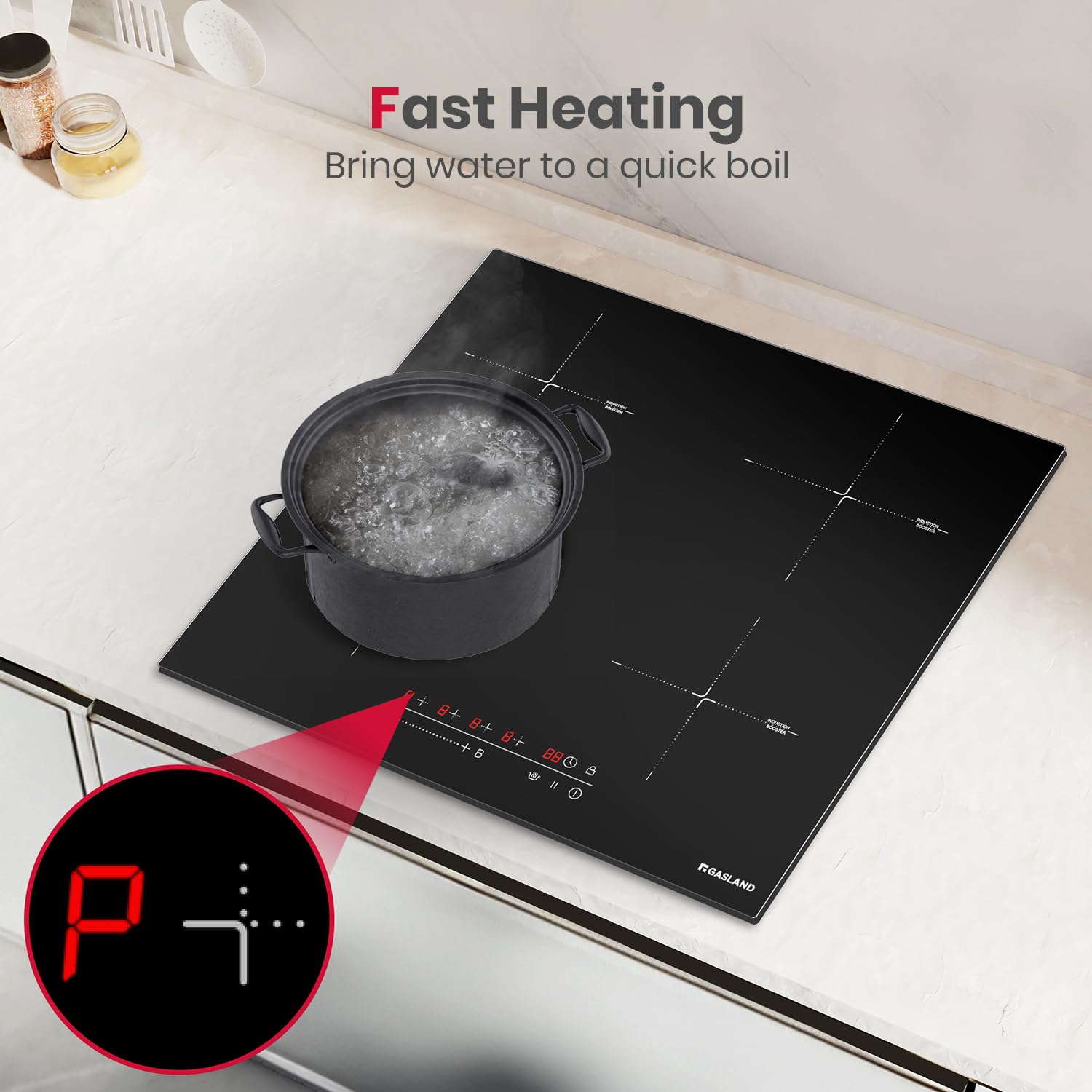 GASLAND Placa de Inducción de 24 Pulgadas con 4 Quemadores, - Imagen 3