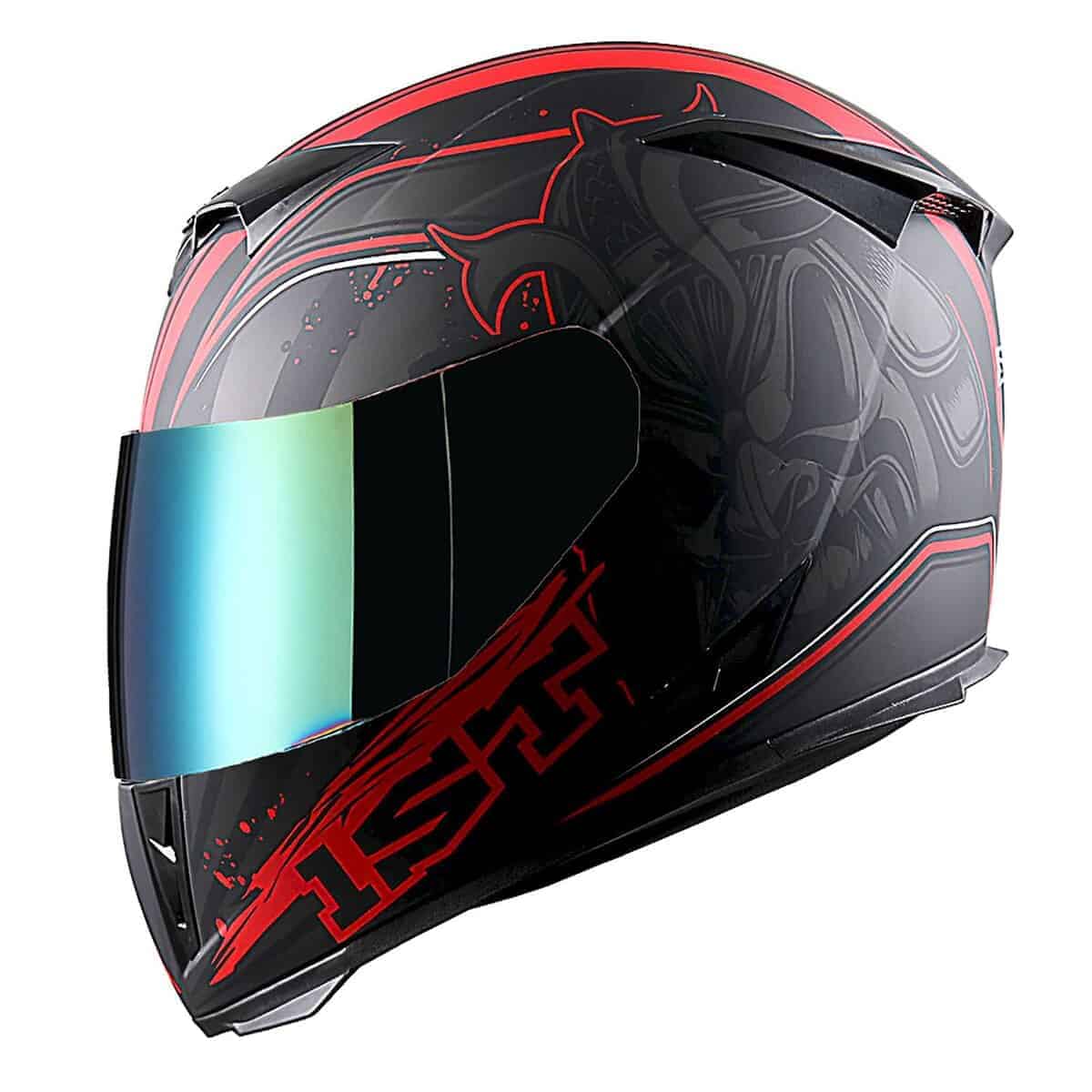 Casco Integral para Motocicleta 1STorm Skull King Matt Red - Imagen 3