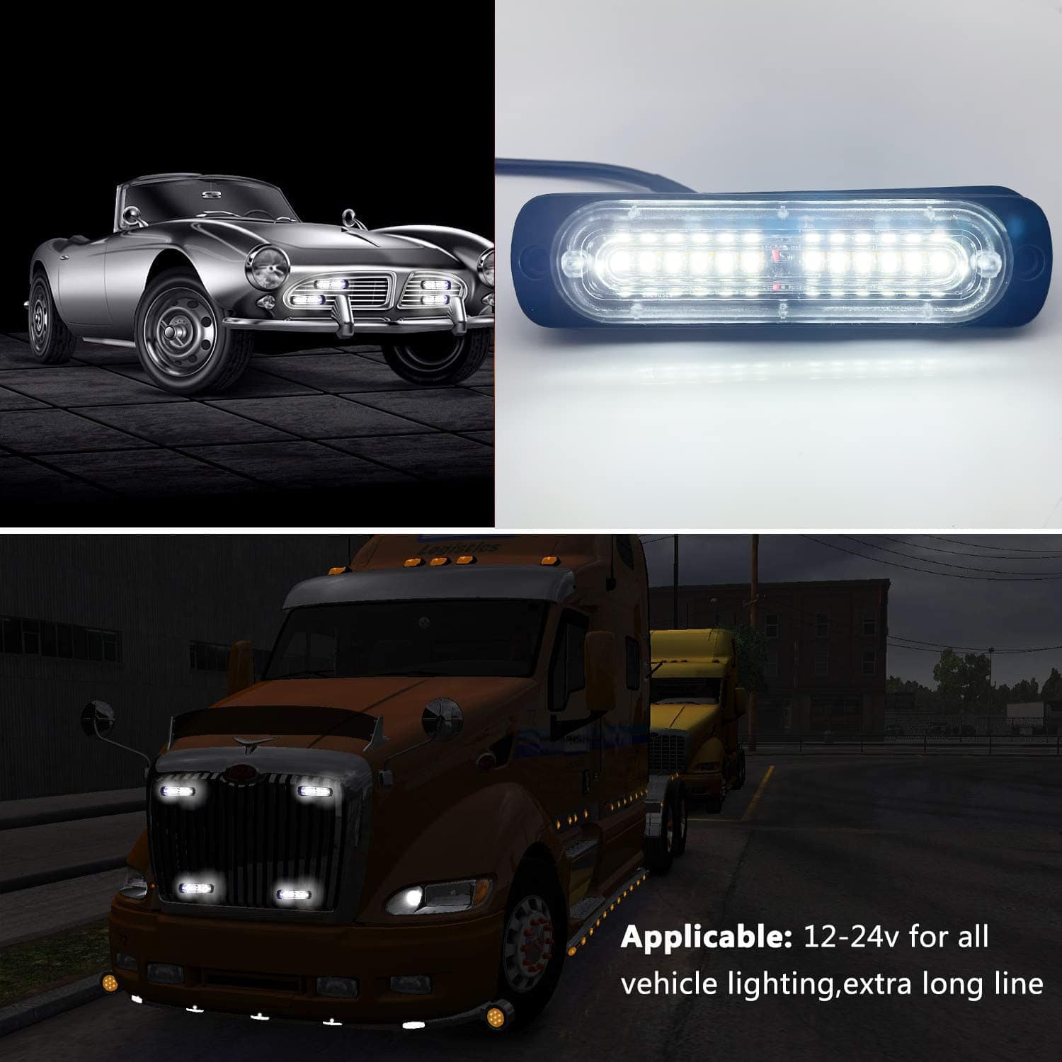 Luces de Advertencia LED EASE2U, 4pcs Luz de Advertencia de - Imagen 7