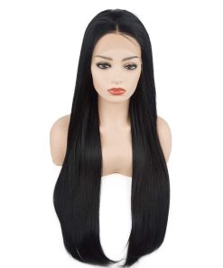Peluca Sintética Recta Extra Larga de 28 pulgadas en Negro