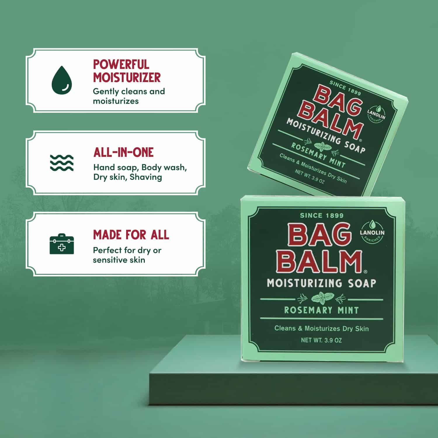 Jabón de Barra Mega Hidratante de Bag Balm, Jabón Corporal, - Imagen 4