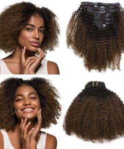 Extensiones de Cabello Rizado Kinkys Clip in Anrosa Pelo