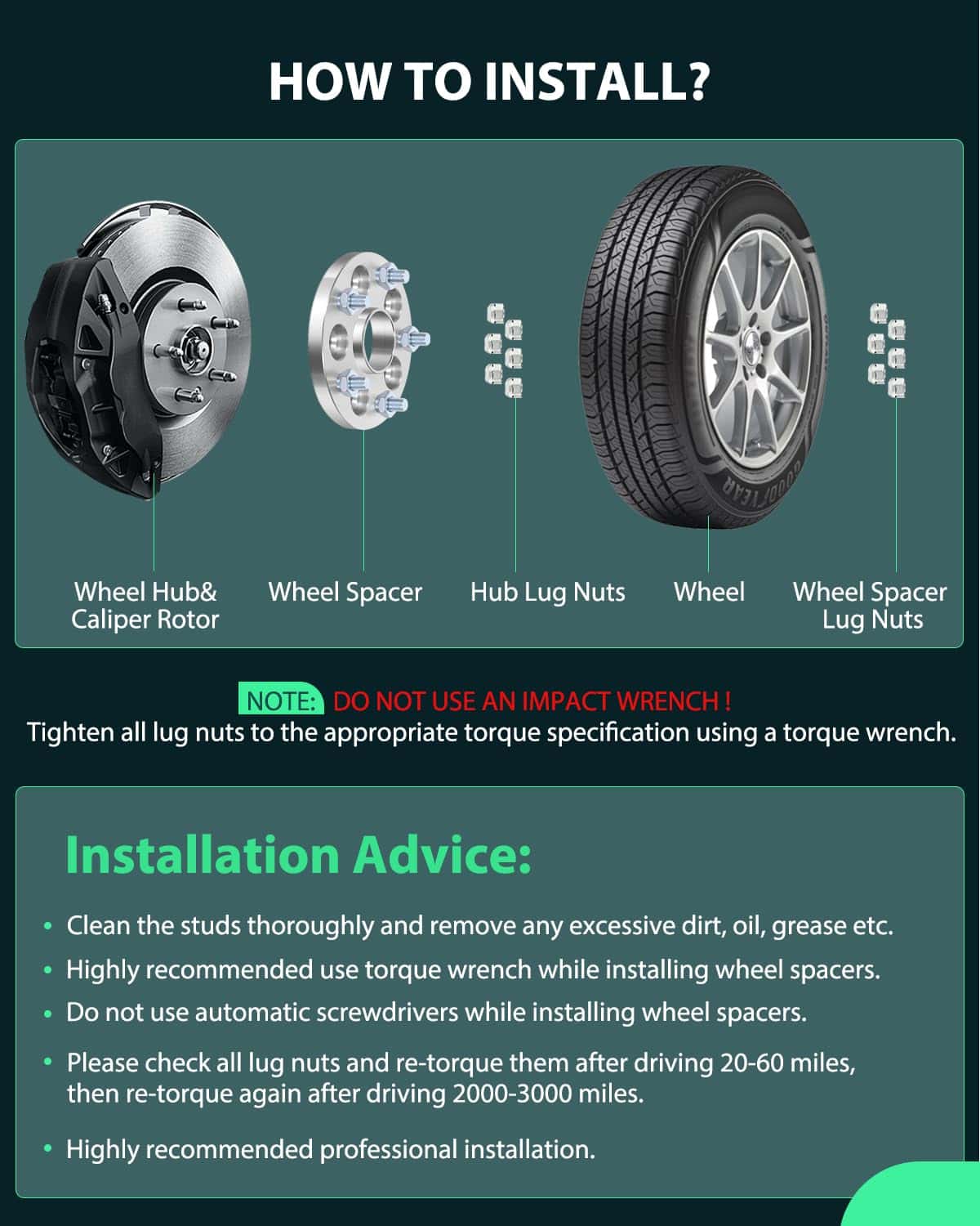 SCITOO 4X 15mm 5 Adaptadores de Rueda de 5 Pernos 5x100 a - Imagen 7