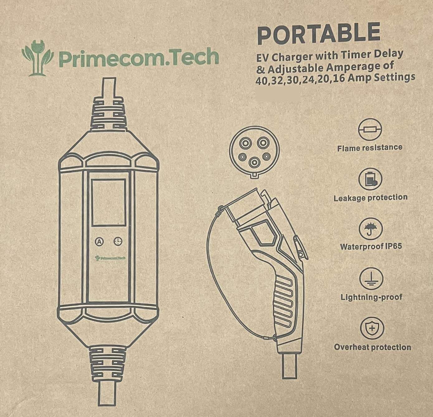 Cargador de Vehículo Eléctrico (EV) Primecom -Amperios) - Imagen 6
