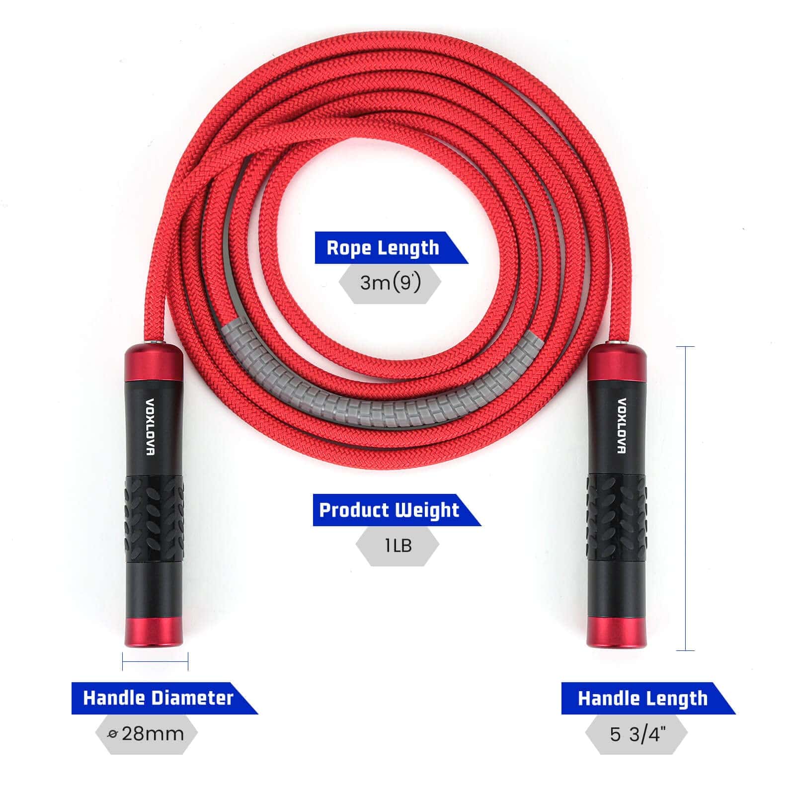 Cuerda para saltar ponderada - Cuerdas de saltar pesadas - Imagen 3