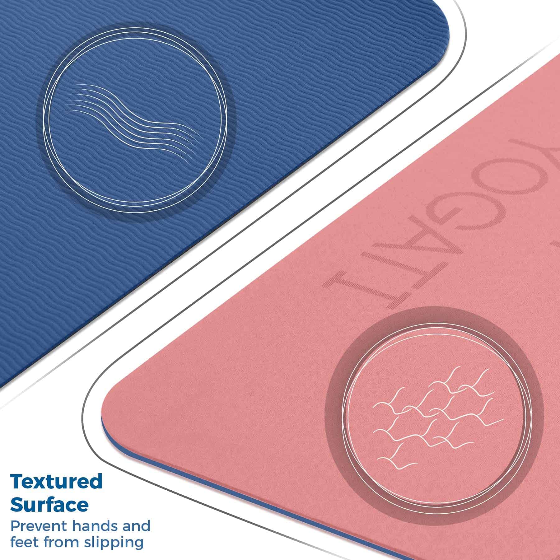 Tapete de Yoga YOGATI con Líneas de Alineación. Tapete de - Imagen 8