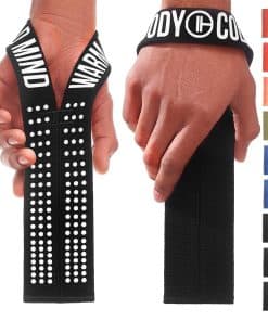 WARM BODY COLD MIND V1 Lifting Wrist Straps para -Black/Whit
