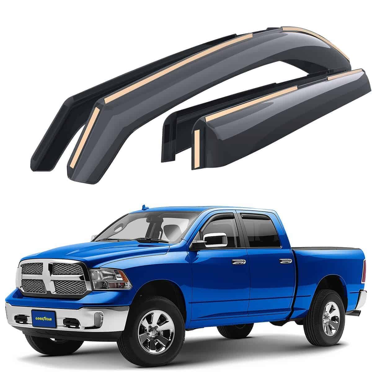 Deflectores de Ventana a Prueba de Rupturas -Ahumado Premium