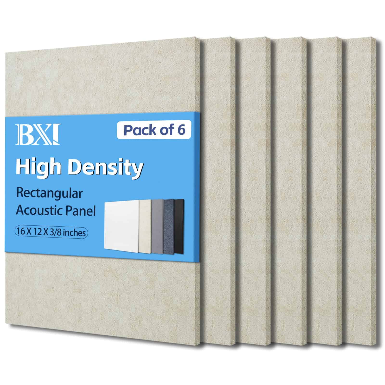 Paneles Absorbentes de Sonido BXI - 16 X 12 X 3/8 Pulgadas