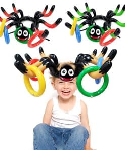 15 Piezas Juego de Anillos de Lanzamiento de Araña Inflable