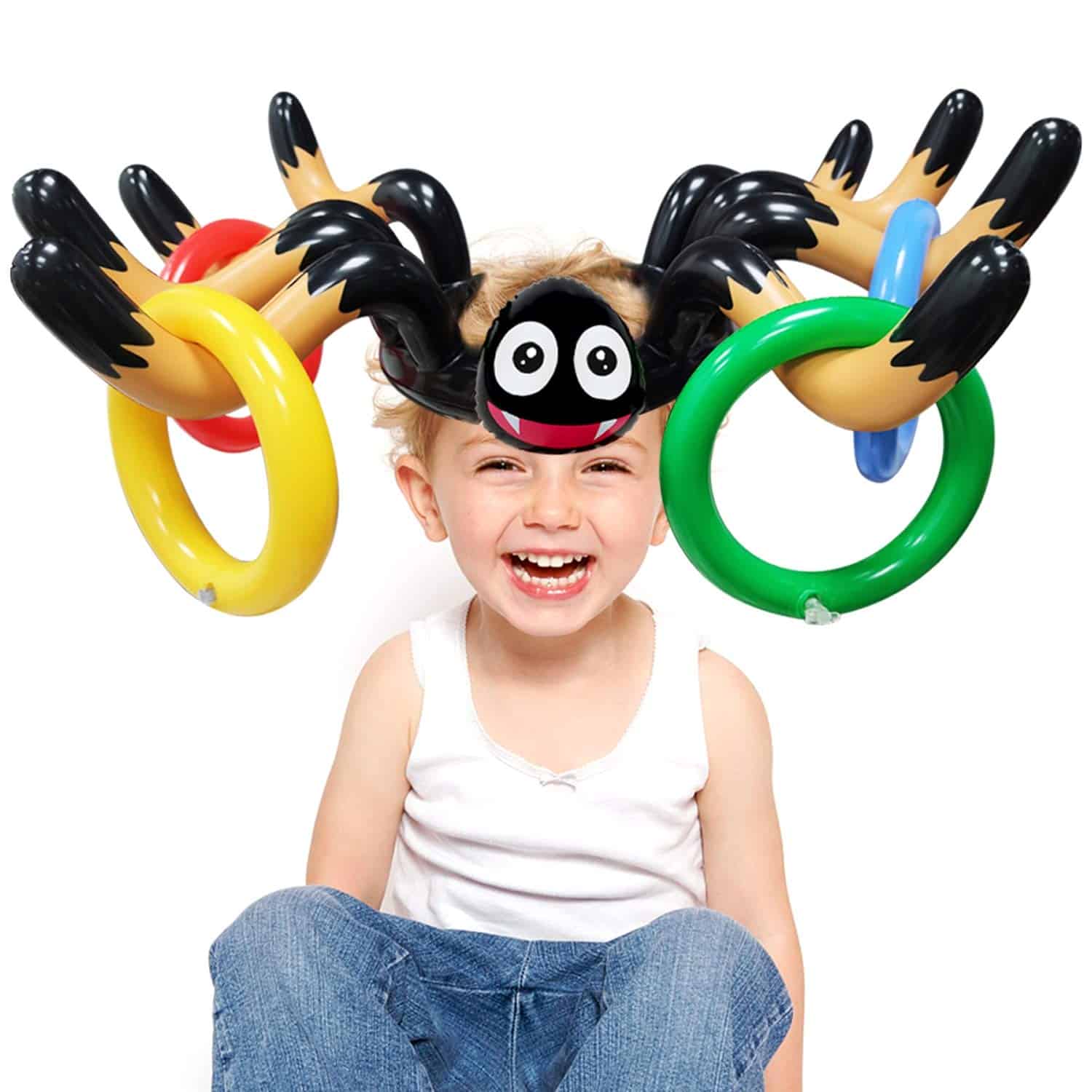 15 Piezas Juego de Anillos de Lanzamiento de Araña Inflable - Imagen 6