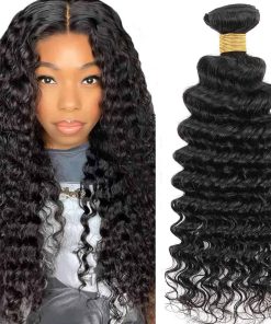 Paquete de Cabello Humano Ondulado Profundo Brasileño de 22