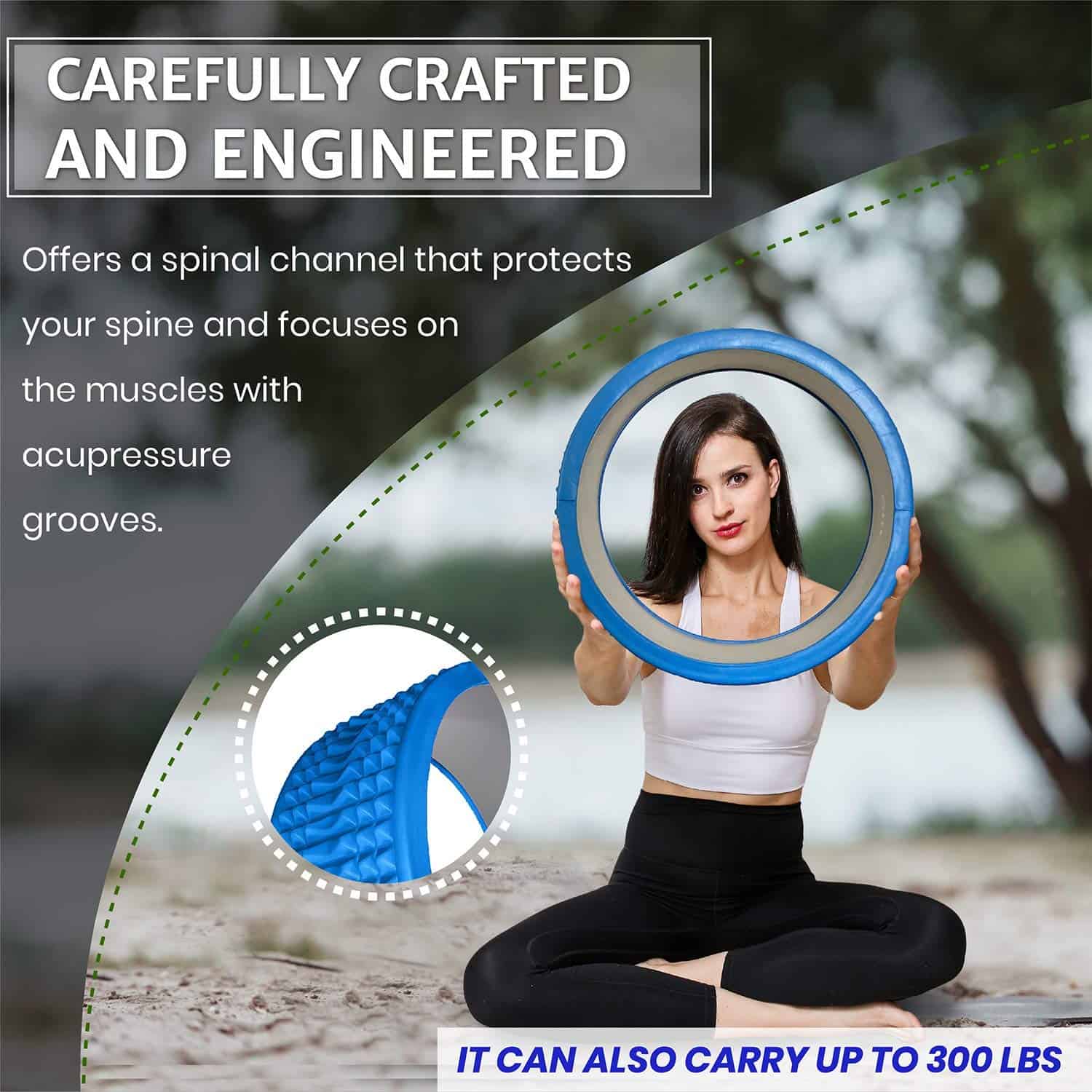 Realign Back Wheel: Trigger Point, Yoga Wheel, Foam Roller, - Imagen 6