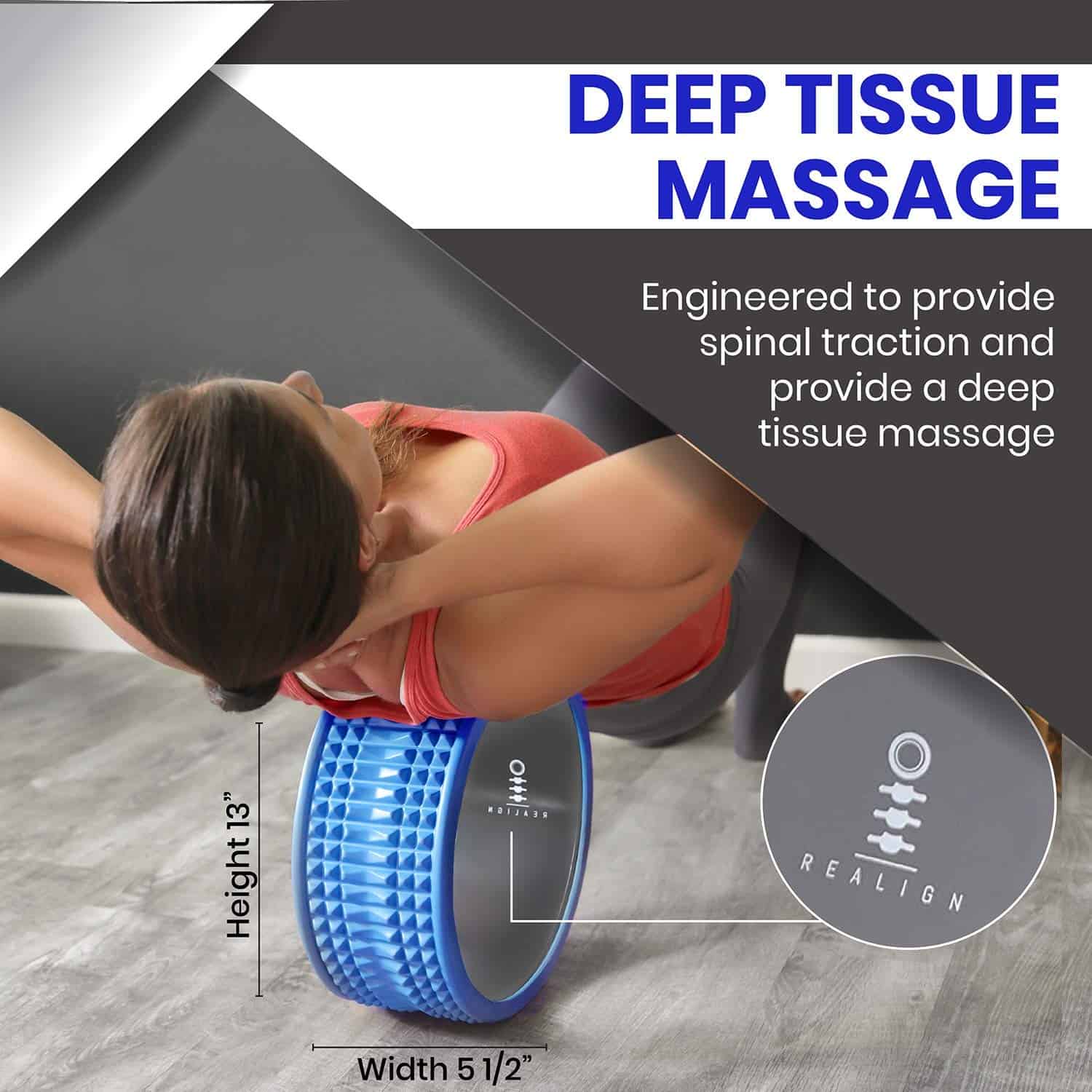 Realign Back Wheel: Trigger Point, Yoga Wheel, Foam Roller, - Imagen 5