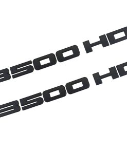 2pcs Emblemas de Placas de Nombre 3500HD 3500 HD en Negro