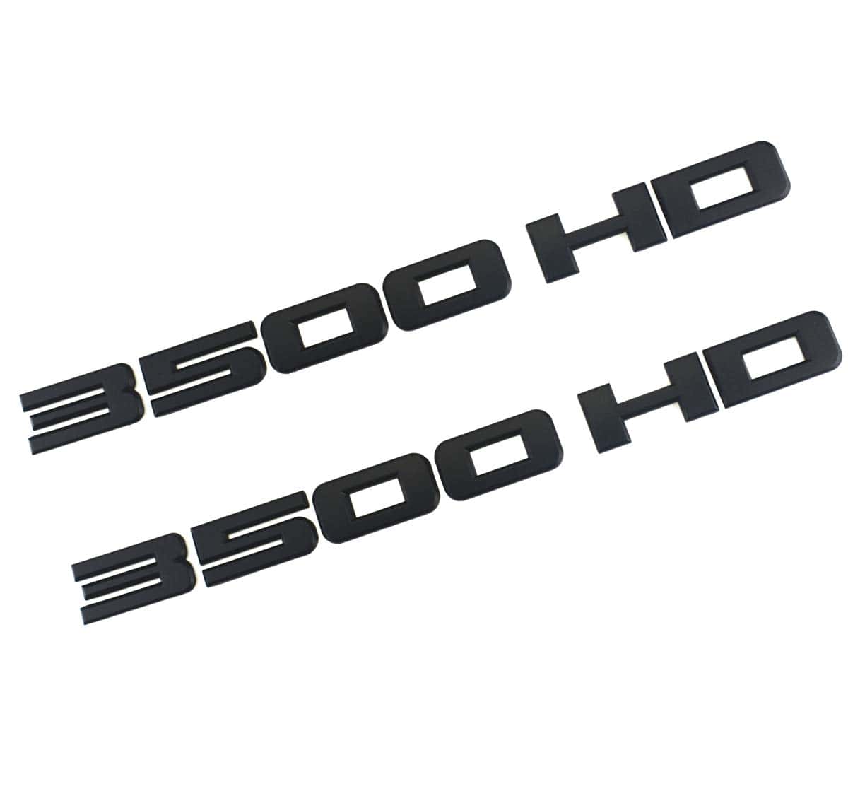 2pcs Emblemas de Placas de Nombre 3500HD 3500 HD en Negro